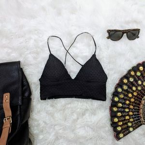 H&M Black Strappy Adjustable Bikini Top